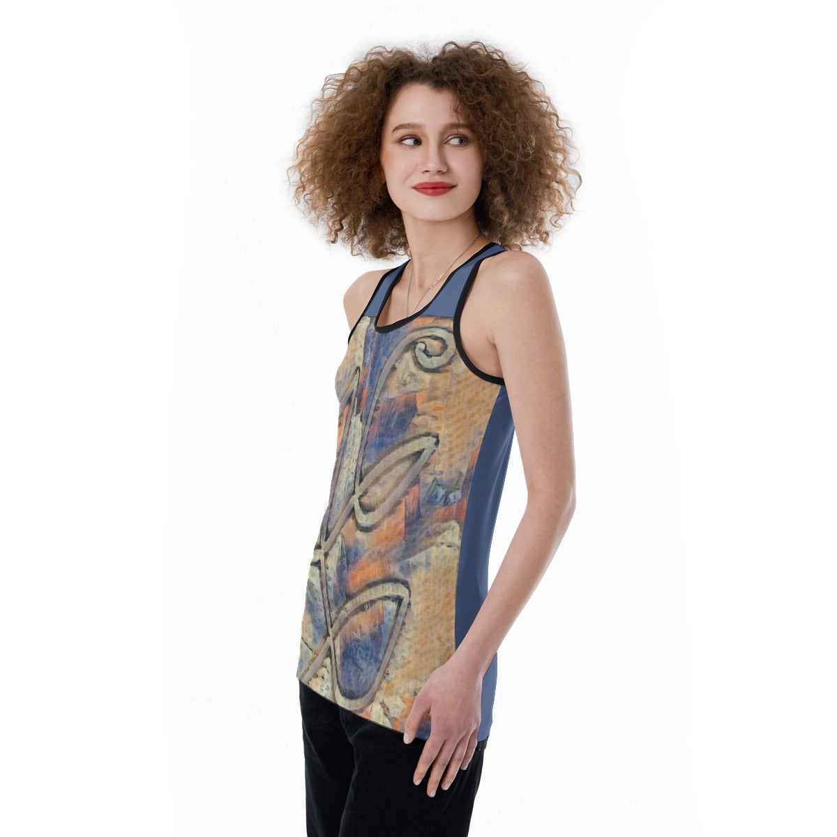 All-Over Print Women's Back Hollow Tank Top image 2