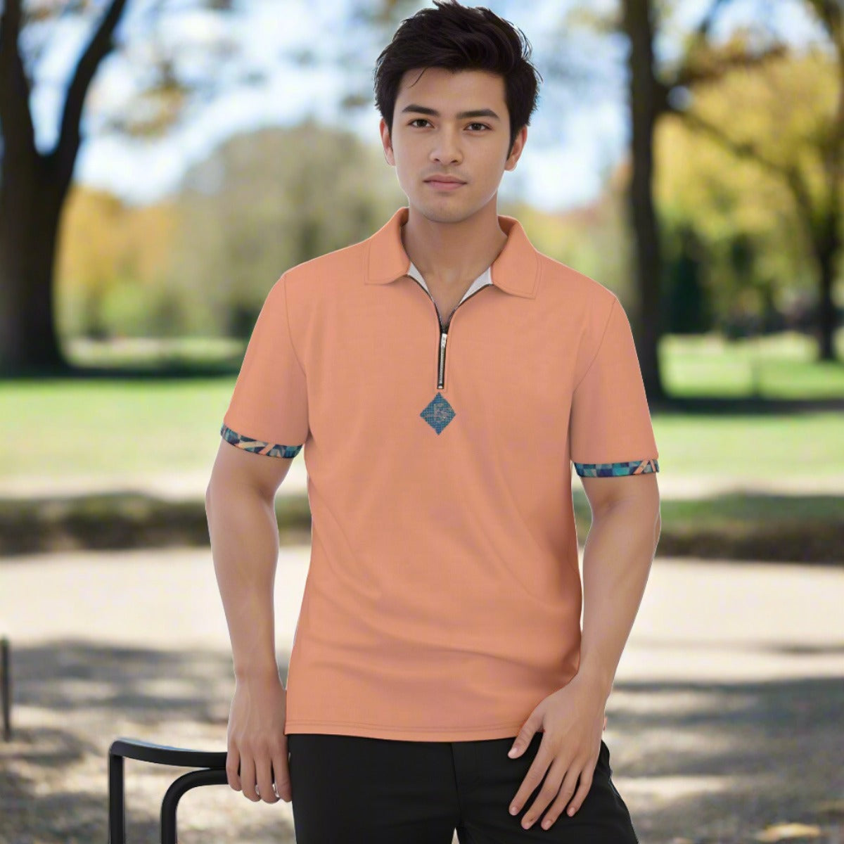 CaJuaneDaione Polo Shirt with  Zipper