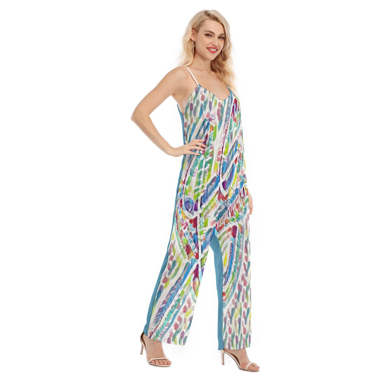 CaJuaneDaione Women's Loose Cami Jumpsuit