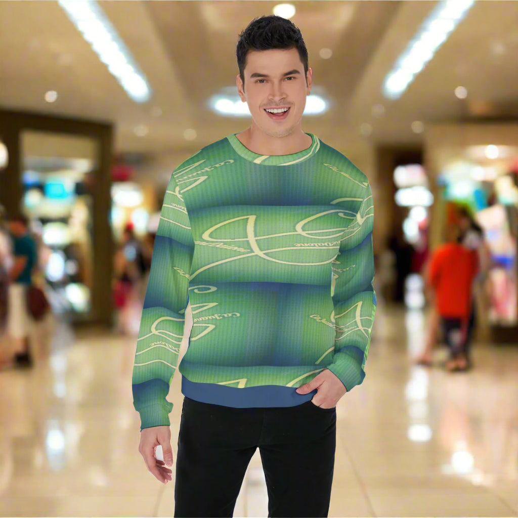 All-Over Print Men's Thicken Sweater image 1