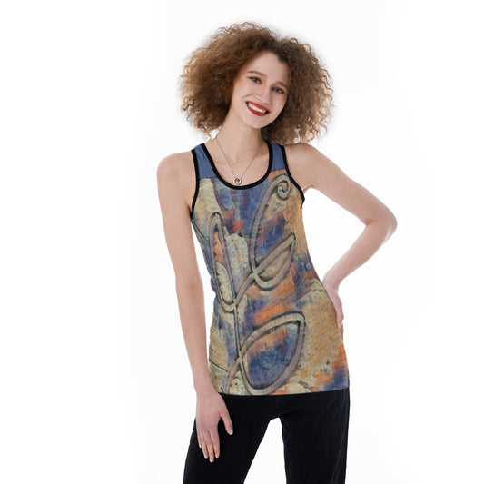 All-Over Print Women's Back Hollow Tank Top image 0