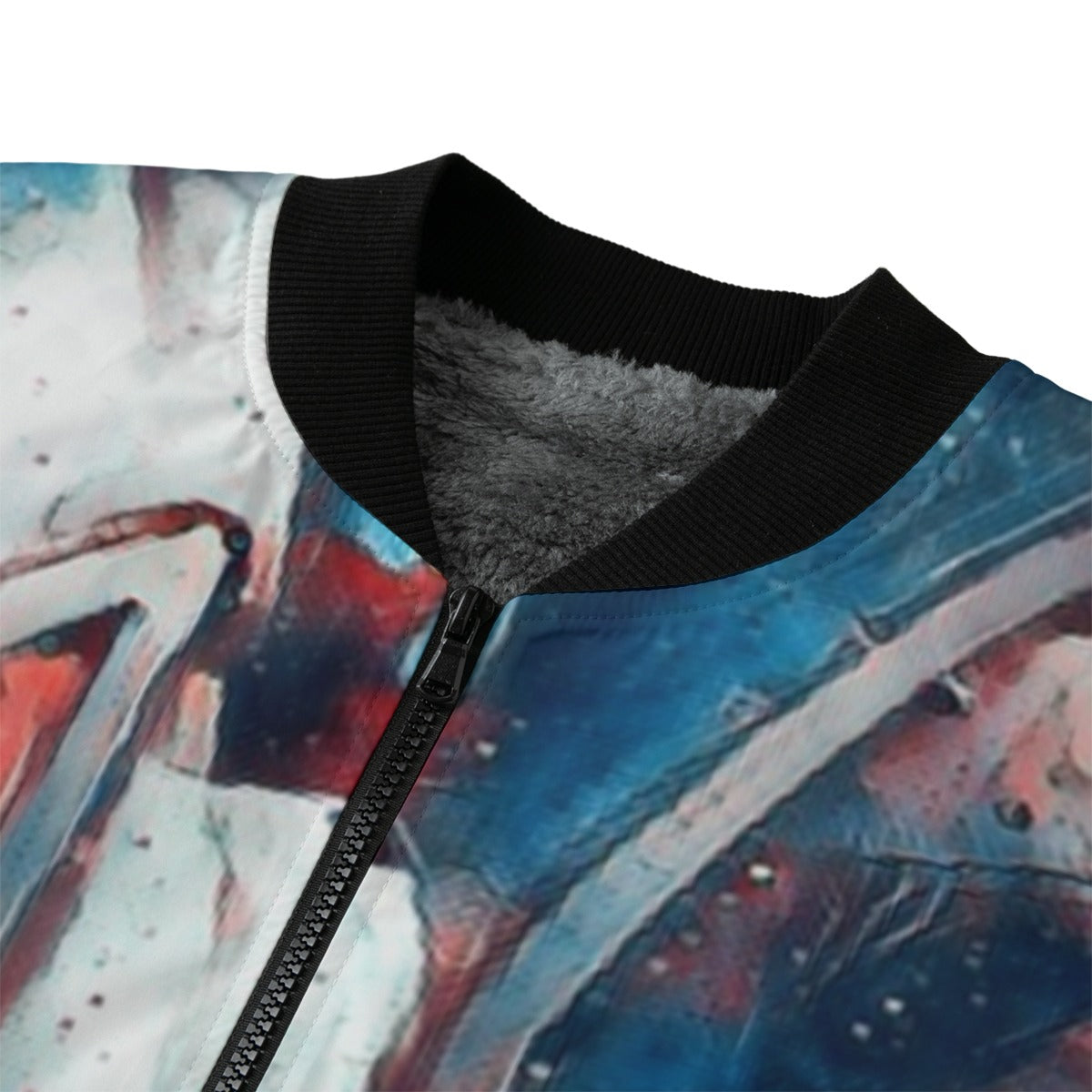 All-Over Print Men’s Fleece Bomber Jacket image 3