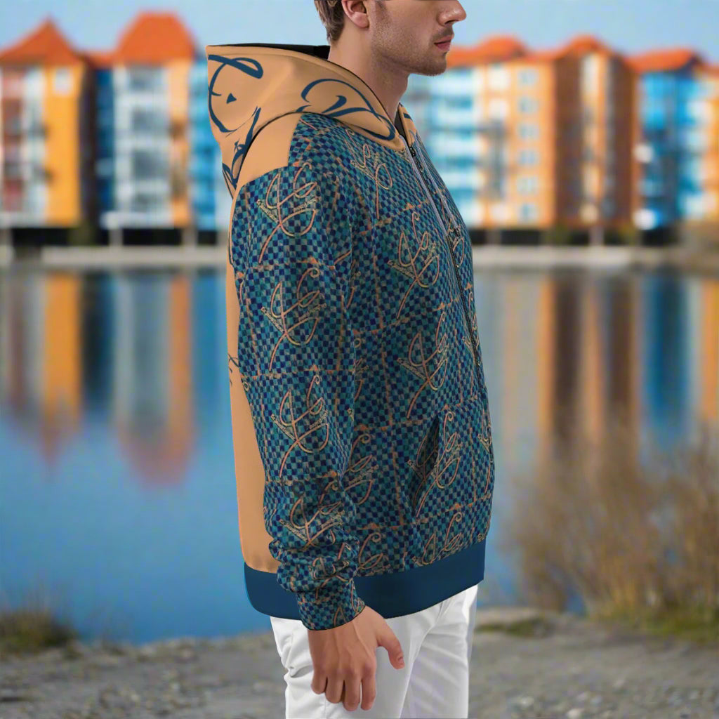 All-Over Print Zip Up Hoodie With Pocket image 2