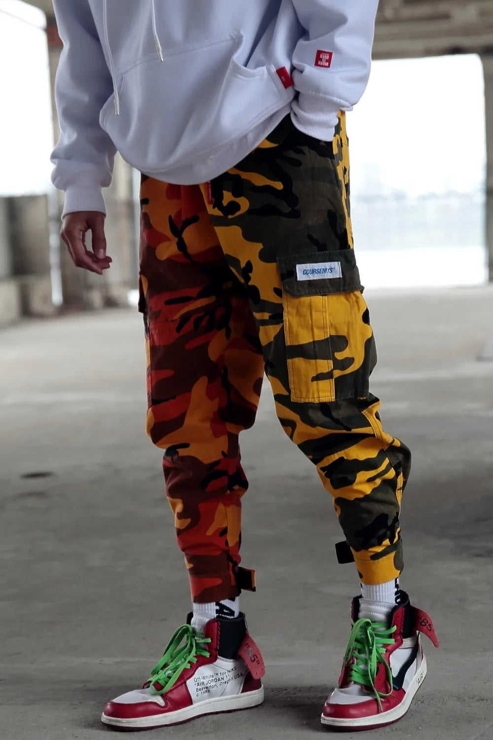 men camouflage cargo jogger pants