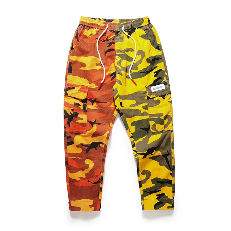 men camouflage cargo jogger pants