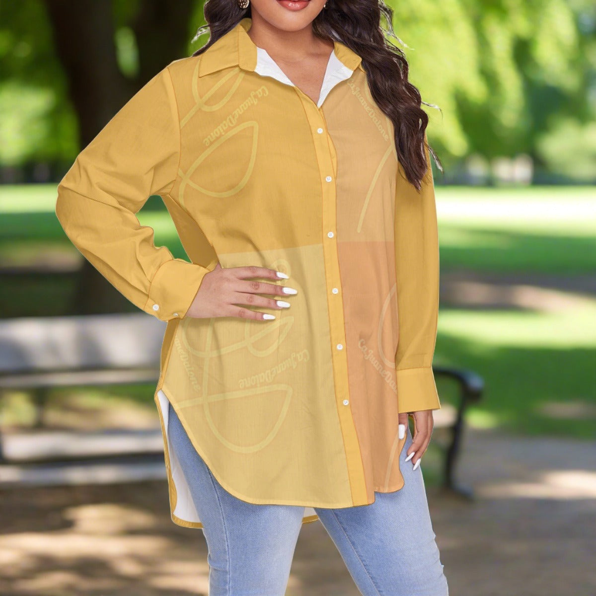 CaJuaneDaione Shirt With Long Sleeve(Plus Size)